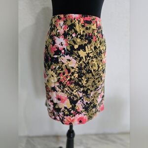 J Jill Woman's 12 Floral Cotton Blend Pencil skirt